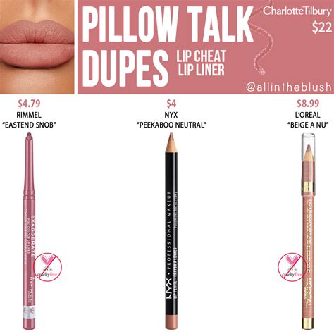 Charlotte Tilbury Pillow Talk Lip Cheat Lip Liner Dupes All, 55% OFF