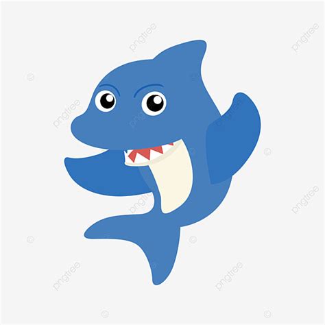 Cartoon Cute Blue Baby Shark Clipart, Baby, Shark, Baby Shark Clipart PNG Transparent Clipart ...