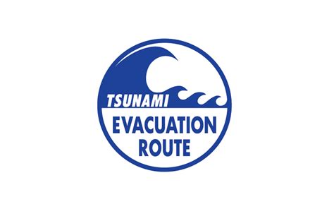 Tsunami Evacuation Route Sign - Traffic Safety Supply Company