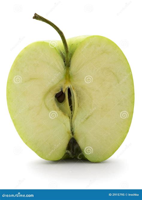 Apple cut in half stock image. Image of apple, fruit, inside - 2915795