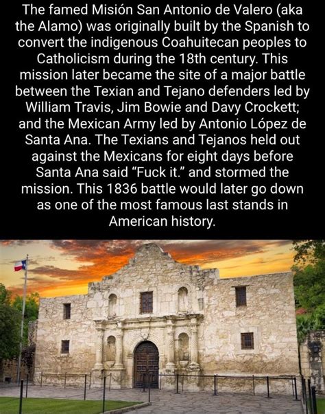 The famed Mision San Antonio de Valero (aka the Alamo) was originally ...