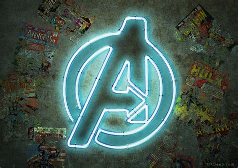 Marvel Comics - The Avengers Movie -Neon Sign Logo by 3ftDeep on DeviantArt