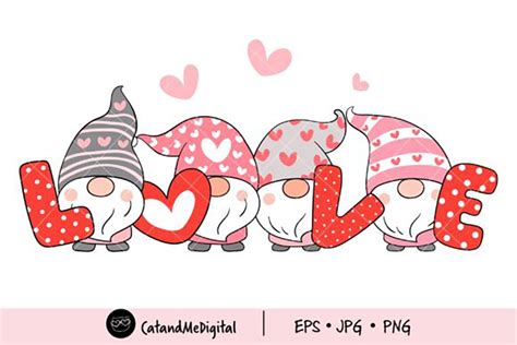 Cute Gnomes Valentine Clipart Free Graphic Craft Design - LinkedGo Vinyl