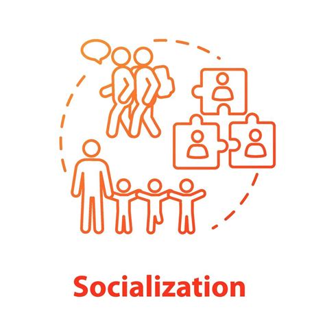 Socialization concept icon. Diversity in school group. Inclusive education. Social adaptation ...