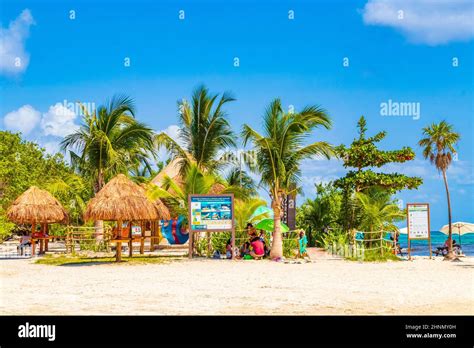 Tropical mexican beach cenote Punta Esmeralda Playa del Carmen Mexico Stock Photo - Alamy