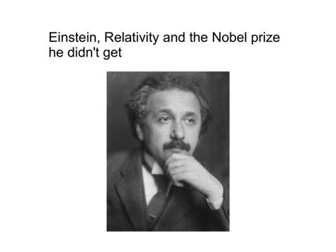 Einstein and the Nobel Prize