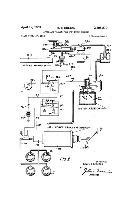 Patent US2705870 - Auxiliary vacuum pump for power brakes - Google Patents