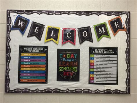 Welcome banner & back-to-school bulletin board. Mortimer Jordan High ...