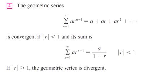 Geometric Series Test: Understanding the Convergence and Divergence of Geometric Series