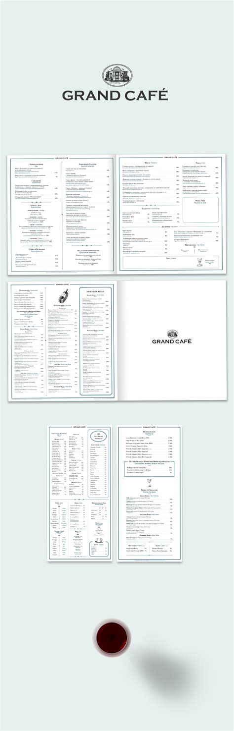 Grand Cafe menu on Behance