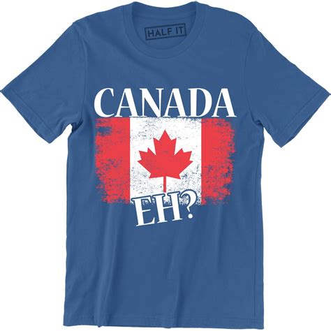 Half It - Canada Eh - National Flag Leaf Canadian Awesome Men's T-Shirt ...