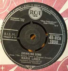 Mario Lanza – Drinking Song (1958, Vinyl) - Discogs