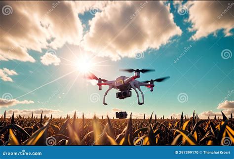 Precision Agriculture Drones Revolutionizing Farming at Sunrise Stock ...