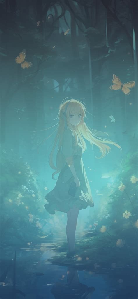 Anime Girl in Magic Forest Wallpapers - Wallpapers Clan