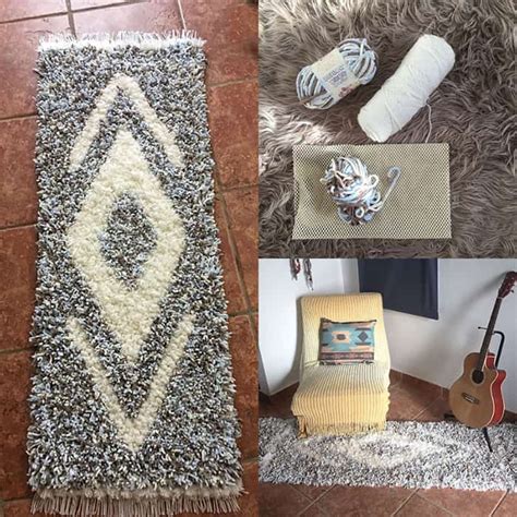 Fluffy pom pom rug DIY with the best yarn - Learn to create beautiful things