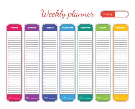 Royalty Free Weekly Planner Clip Art, Vector Images & Illustrations ...