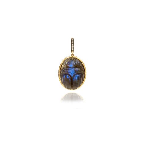 MYTHOLOGY CARVED SCARAB AMULET £4,900 27.1 carat shimmering labradorite ...