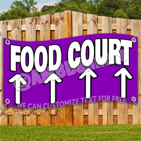 20X48 INCHES FOOD COURT UP WH PRL Vinyl Banner Flag Sign Many Sizes DIRECTIONAL $26.70 - PicClick