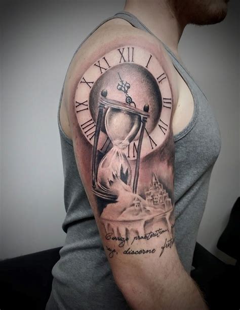 Hourglass tattoo, Time tattoos, Tattoo designs men