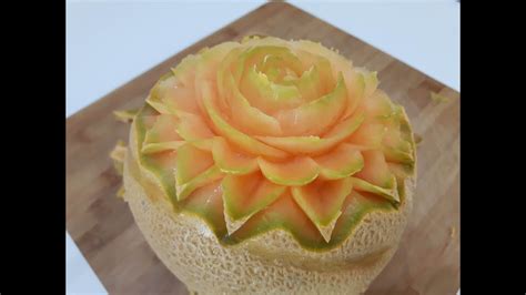 Melon / Cantaloupe Carving HD - YouTube