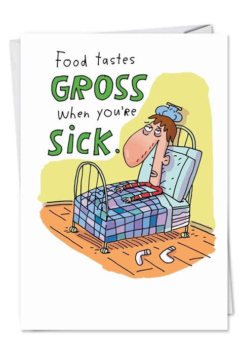 Gross When Sick Funny Cartoons Get Well Card