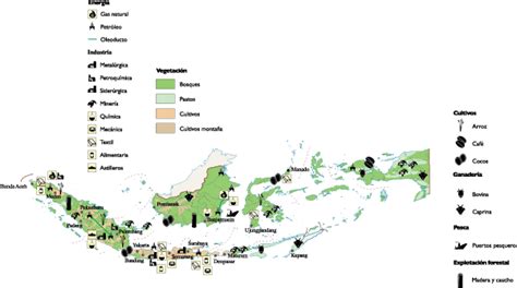 Indonesia Economic map | Vector World Maps