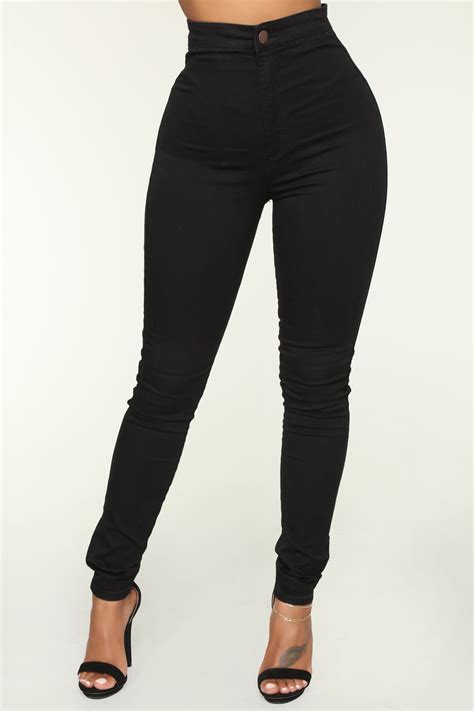 Luxe Ultra High Waist Skinny Jeans - Black