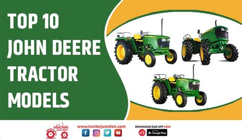 Top 10 John Deere Tractor Models - Infographic