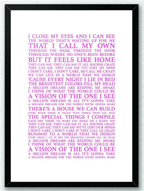 A Million Dreams The Greatest Showman Lyrics Song Lyrics | Etsy | The greatest showman, Greatful ...