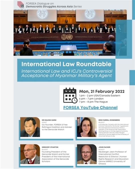 Legal Roundtable on The Gambia v Myanmar