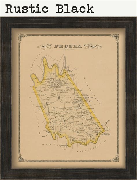 PEQUEA, Pennsylvania 1875 Map - Replica or GENUINE ORIGINAL