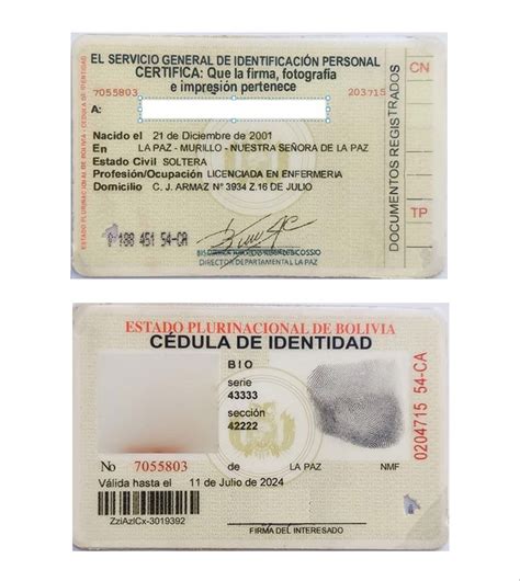 Descargar Carnet de Identidad Bolivia para Llenar 2024 | SEGIP