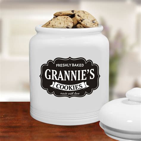 Personalized Farmhouse Ceramic Cookie Jar | GiftsForYouNow