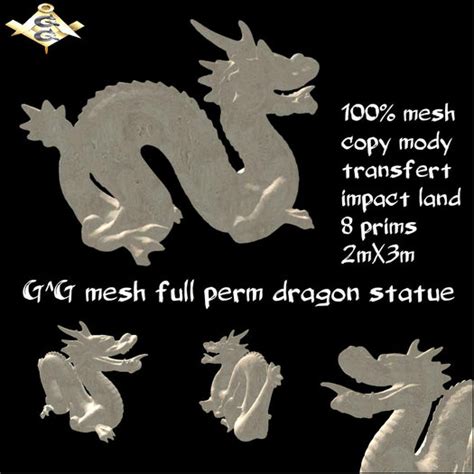 Second Life Marketplace - G^G mesh full perm dragon statue