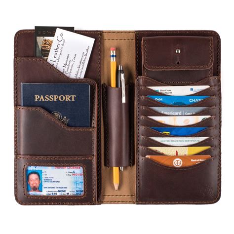 Big Wallet - Full-Grain Leather (in chestnut) Leather Passport Wallet ...