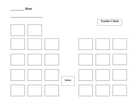 Seating Chart Printable Template