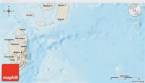 Shaded Relief 3D Map of Balabac