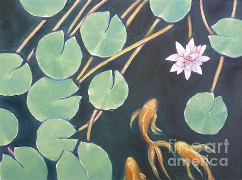 Lily Pad Pond by Audrey Peaty | Lilies drawing, Lily pad drawing, Mini canvas art