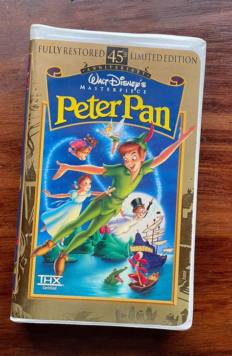 DISNEY PETER PAN (VHS, 1998) MASTERPIECE COLLECTION 45th ANNIVERSARY LIMITED ED 786936057713 | eBay