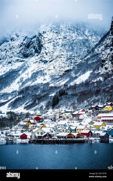 Norwegian Fjords in winter Stock Photo - Alamy