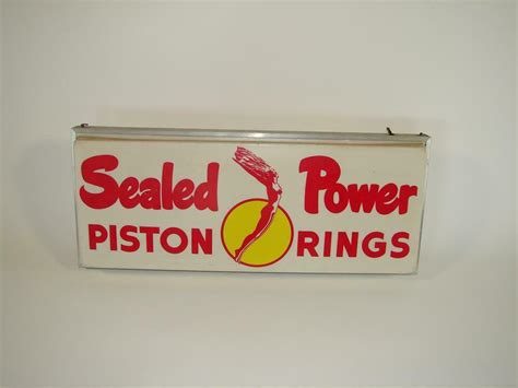 Neat 1950s Sealed Power Piston Rings double-sided light-up ga