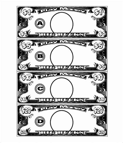 Custom Dollar Bill Template Luxury Play Money Template