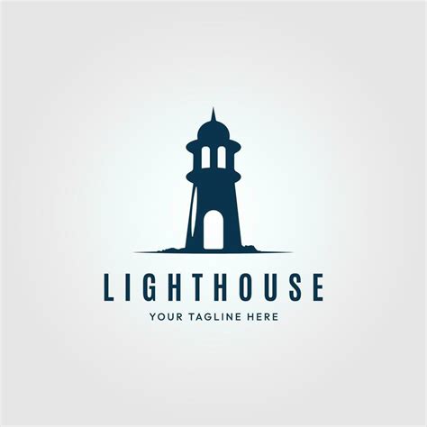 lighthouse logo minimalist, building of lighthouse logo vector ...