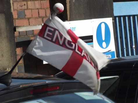 England flag on a car - New Canal Street, Eastside | Flickr