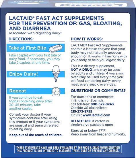 Lactaid Fast Act Lactase Enzyme Pills - 32 Single-Dose Pouches