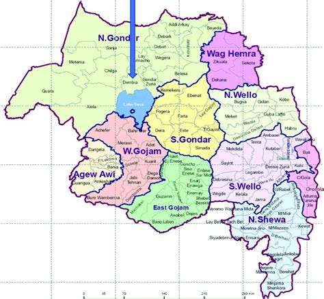 Map of Dembia district in North Gondar zone districts in Amhara... | Download Scientific Diagram