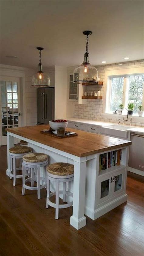 25 SMALL KITCHEN ISLAND WITH SEATING - Small Kitchen Island Ideas with Seating | Founterior