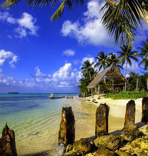 Grass Hut on Micro Beach, Saipan, Commonwealth of the Northern Mariana Islands, USA. | South ...