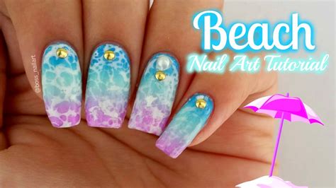 COLORFUL BEACH NAIL ART | Summer Nail Art - YouTube