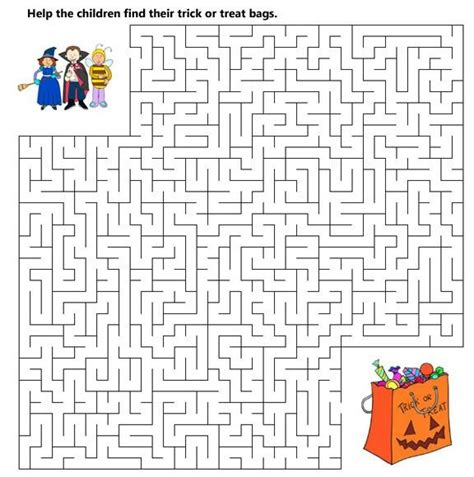 Halloween maze - medium | Halloween maze, Holiday worksheets, Maze ...